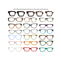 Finione Havanas Acétate Monture de lunettes Monture de lunettes Lunettes optiques Monture de lunettes en acétate avec forme ronde