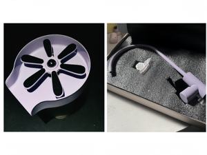 Évier de cuisine coloré en quartz violet Taro, grande cuve unique, intégré sans joint, pour le lavage des légumes - Product Image 3