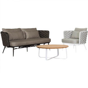 Juego de Sofás de Exterior de Aluminio Estilo Nórdico <span class=keywords><strong>Marlene</strong></span>, Fácil de Montar, para Balcón, Jardín, Patio y Uso en Hoteles - Product Image 4