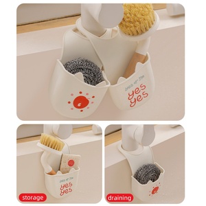 <b>Mini</b> Kitchen Sink Organizer with Hanging Bag Water Tank Shelf Toilet Colanders Strainers Sponge <b>Soap</b> Gadgets Accessories Storage - Product Image 2