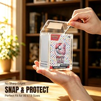 Boîte de présentation en acrylique avec protection UV à 99 % pour les paquets de boosters PKMN, boîte de rangement magnétique pour collection