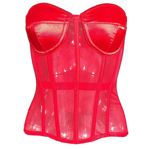 Corset sexy pour femmes à 15 baleines, lingerie bustier respirante avec soutien-gorge à lacets en dentelle et jarretelles pour les mariées et la confection de robes - Product Image 6