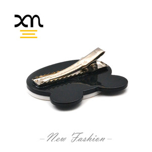 Commercio all'ingrosso carino giocattolo <span class=keywords><strong>barboncino</strong></span> clip di capelli accessori per le donne su misura nero acetato di animali per bambini clip di presentazione di capelli per le bambine - Product Image 4