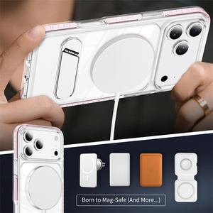 Coque de téléphone transparente magnétique en TPU et PC, antichoc, anti-traces de doigts, compatible avec la charge sans fil, pour IP17 Pro Max/17 16 15 14 13 <span class=keywords><strong>12</strong></span> (vente en gros) - Product Image 4