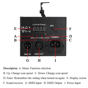 20W DMX512 RGBYPW Disco Party Wedding Lights <span class=keywords><strong>Stage</strong></span> Mini Laser LED Derby Light Projector - Product Image 3