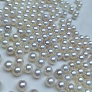 Perles d'eau douce rondes brillantes de qualité AAA, perles blanches auto-élevées, granulés, 3-13 mm, semi-poreuses, lot - Product Image 3