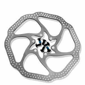 Rotor de Freno de Disco Mecánico de 160 mm de Acero Inoxidable Resistente a la Corrosión, Componente de Freno para Bicicleta con Pastillas de Material Compuesto Metálico - Product Image 1