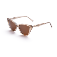 Lunettes de soleil unisexes Elan Optical SYB6207 de haute qualité, monture œil-de-chat pleine monture sans peinture, monture en acétate naturel parfumé