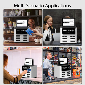 Station de recharge de batteries partagées à 6 emplacements avec paiement par point de vente |   Solution de location d'alimentation électrique 40W DC pour restaurants et commerces de détail - Product Image 3