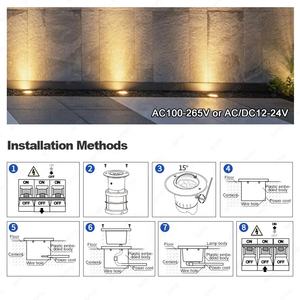 <span class=keywords><strong>Spot</strong></span> lumineux led encastrable dans le <span class=keywords><strong>sol</strong></span>, imperméable conforme à la norme Ip65, éclairage d'extérieur, luminaire <span class=keywords><strong>de</strong></span> paysage, idéal pour un plancher ou un mariage - Product Image 6