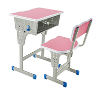 Table de collège élémentaire Mobilier de salle de classe Étudiant Étude Bureau et chaise réglables