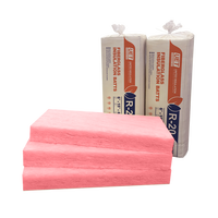 Isolants muraux en laine de verre rose / laine de verre rose R13 R19 R20 R22 R23 R30 R38