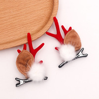 Décorations de Noël non toxiques Lai Jia, mignonnes pinces à cheveux en forme de bois de cerf, accessoires pour cheveux de princesse pour enfants, petit cadeau