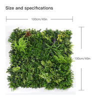 Haie artificielle 1x1m, gazon/arbustes, écran de verdure, protection UV, écologique, résistant aux intempéries, ignifuge, pour clôture de jardin