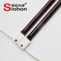 Siaph rubis rouge quartz éblouissant lampes à chaleur infrarouge réduite pour les revêtements