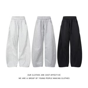 Pantaloni Sportivi Larghi da <span class=keywords><strong>Uomo</strong></span> Personalizzati con Elastico e Coulisse, Stile Streetwear Hip Hop Casual - Fornitore all'Ingrosso di Fabbrica - Product Image 1