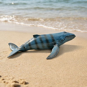Modelli di Animali Marini Simulati per Acquari, Souvenir in PVC: Balena Dorata, <span class=keywords><strong>Squalo</strong></span> Basking, Balena Blu, Balena Grigia - Product Image 5
