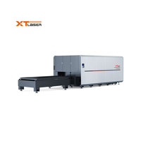 Machine de découpe laser à fibre CNC 4 axes haute vitesse pour tôles et tubes, système de contrôle Cypcut refroidi par eau, marque XT LASER