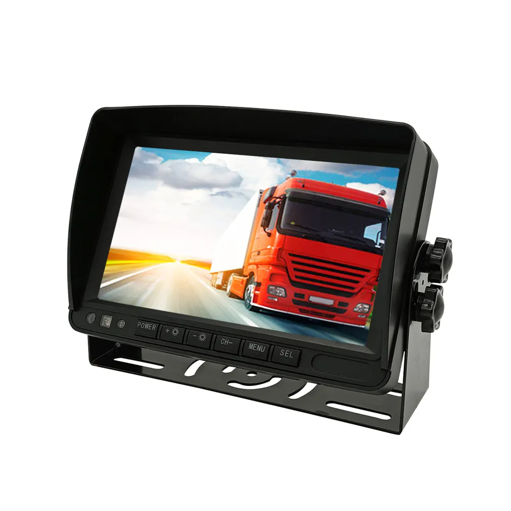 Monitor mobil 7 inci definisi tinggi dengan layar LCD dan sistem kamera untuk monitor mobil sandaran kepala Bus dan truk
