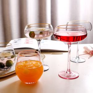 Verre à cocktail Martini, vin ou whisky personnalisable de 13 <span class=keywords><strong>onces</strong></span>, sans plomb, écologique, soufflé à la main, rose, gris, <span class=keywords><strong>or</strong></span> - Product Image 6