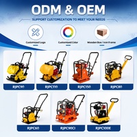 Compacteur d'asphalte vibrant de couleur personnalisée, moteur essence, diesel ou électrique pour projets de construction et de pavage