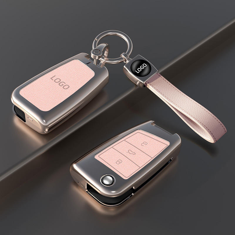 B ฝาครอบกุญแจสีชมพูพร้อมสายคล้องข้อมือ