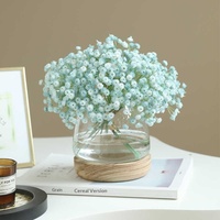 Bouquet de fleurs artificielles Gypsophile pour décoration de mariage, noué à la main, en plastique souple, à tige unique, accessoires de photographie extérieure, décoration intérieure