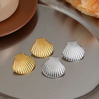 Nouveau produit 2026 : Boucles d'oreilles en acier titane et or 18 carats, bijoux d'oreille de luxe exagérés pour femmes