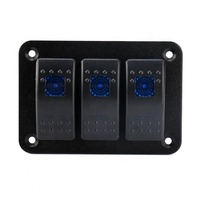Interrupteur à bascule en aluminium à 3 positions, 3 broches, LED simple, ON-OFF SPST