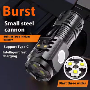 Mini <b>Rechargeable</b> 3 <b>LED</b> Glare Flashlight ABS Waterproof IP65 Camping Zoomable USB Portable Multifunction Outdoor <b>Torch</b> - Product Image 2
