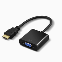 Kabel Konverter Definisi Tinggi ke VGA dengan Dukungan Audio dan Daya USB Opsional untuk Laptop, Proyektor, Monitor