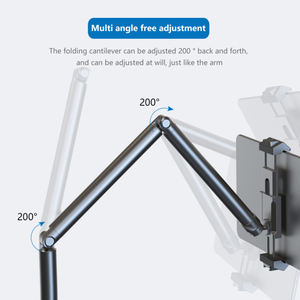 Waterproof Mini Metal Tripod Phone <strong>Holder</strong> Flexible Strong Arm Tablet PC Stand Supports for iPhone <strong>iPad</strong> <strong>on</strong> <strong>Bed</strong> or Desk - Product Image 4