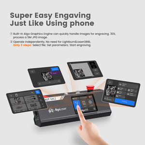 Algolaser DIY Kit Mk2 Nhỏ Laser Engraver Bt Điều Khiển Không Dây Cutter Engraver Công Cụ Offline Khắc Cho Logo Doanh Nghiệp Quà Tặng DIY - Product Image 3