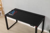 Grand bureau d'ordinateur de jeu électrique à moteur unique et à hauteur réglable avec lumière LED RVB