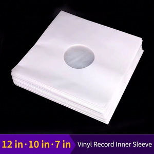 Weiße Kraftpapier-Schallplattenhülle PO Polyethylen-Innenhülle für 12 Zoll 10 Zoll 7 Zoll LP - Product Image 4