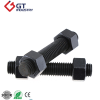 Full Threaded Rod 1/4" 1/2" 3/4" 5/8" A193 B7 Black Plated Threaded Rod Corrosion Resistant High Strength for B16.5 Flanges