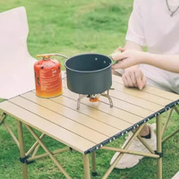 Ensemble table et chaises pliantes de camping E-RIKE, modernes, carrées, légères, portables, en fer robuste, pour l'extérieur, personnalisables