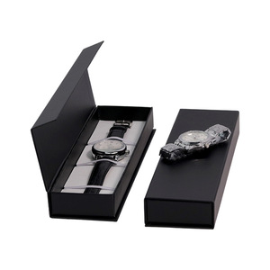 Caja de Cartón Magnética para Relojes con Logotipo Personalizado Impreso en Negro, con Interior de PU, para Regalo o Almacenamiento de Pulseras - Product Image 2