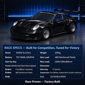 Go Kart Eléctrico Estilo GT3 para Adultos, 72V, 80km/h, 100km de Autonomía, Kart de Carreras Retro, Precio de Fábrica, Exportación OEM - Product Image 5