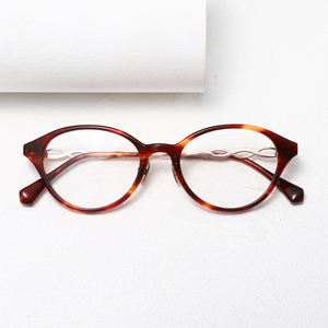 Cat Eye Full Rim <b>Eyeglasses</b> <b>Frames</b> For Women Solid Color Oval Face Shape Anti Uv Protection Vision Correction - Product Image 4