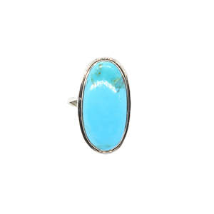 Bague en turquoise naturelle de Mohave, faite à la main, en argent sterling 925, bijoux artisanaux, motif naturel unique, bague en pierres précieuses pour femmes, cadeau - Product Image 2