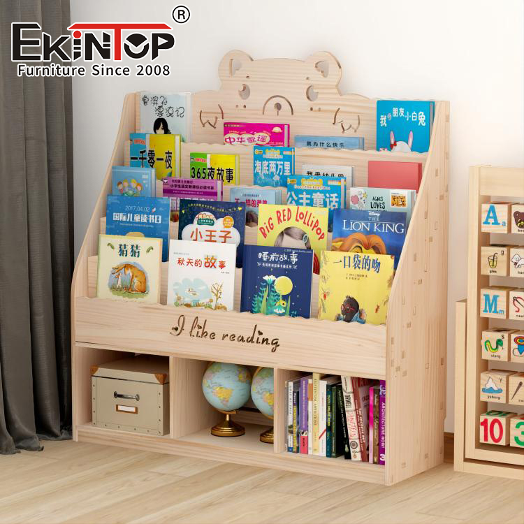 Детская деревянная книжная полка Ekintop для классной комнаты, домашний книжный органайзер, книжный шкаф, мебель для детского сада, библиотеки