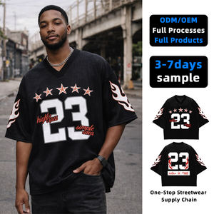 T-shirts décontractés pour hommes de premier rang, style hip-hop, en tricot spandex/polyester 200g, impression numérique, séchage rapide, service OEM, patchwork personnalisé - Product Image 1