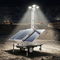 Caméra de sécurité hors réseau à déploiement rapide, remorque alimentée par énergie solaire, tour de vidéosurveillance mobile sans alimentation réseau pour la sécurité des sites éloignés