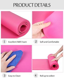 Tapete de Yoga y Pilates de Alta Densidad NBR con Logotipo Personalizado, Tapete de Ejercicio sin Olor, Directo del Fabricante - Product Image 3
