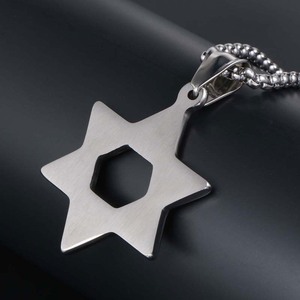 <b>Star</b> Pattern Stainless Steel Necklace Pendant Hollow <b>Design</b> SP619 Fashion Jewelry - Product Image 4