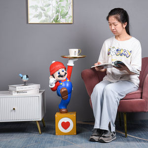 รูปปั้นมาริโอขนาดเท่าคนจ<span class=keywords><strong>ริ</strong></span>ง ทำจากไฟเบอร์กลาส พร้อมถาดเสิร์ฟ รูปปั้นมาริโอเรซิ่นสมัยใหม่สำหรับตกแต่งบ้านและสำนักงาน - Product Image 5