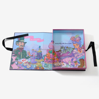 Boîte d'emballage rigide en forme de livre pour extensions de cheveux en papier artistique, personnalisée avec ruban et gaufrage, pour chapeaux et vêtements de marque de mode