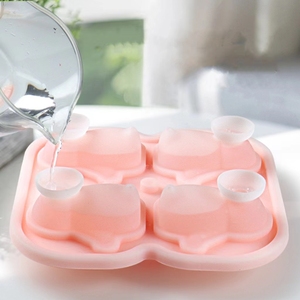 Moule à glace en silicone de qualité alimentaire mignon pingouin créatif 4 treillis de glace Whisky Mixwater Frozen Ice Hockey - Product Image 4