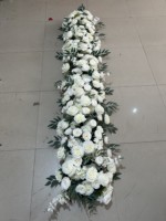 FR003 Vente en gros de chemins de table en fleurs 3D blanches, rouges, violettes et roses pour les arrangements de mariage et la décoration d'événements